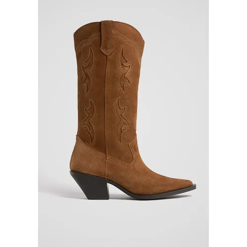 Bottes de cowboy en cuir 35 - Stradivarius - Modalova