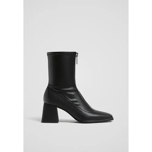 Bottines talon fermeture Éclair devant 40 - Stradivarius - Modalova