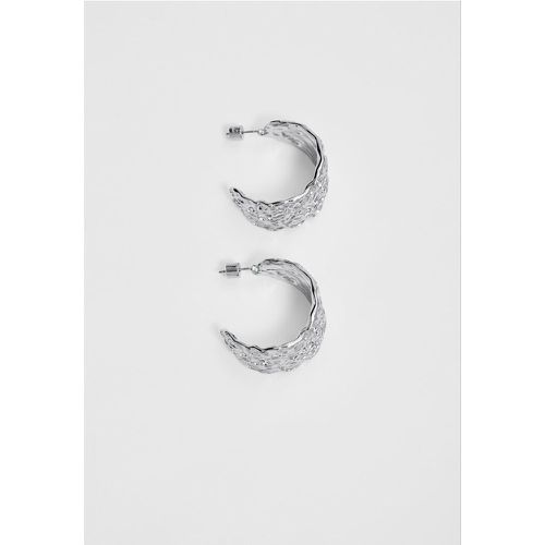 Boucles d’oreilles anneau texturées M - Stradivarius - Modalova