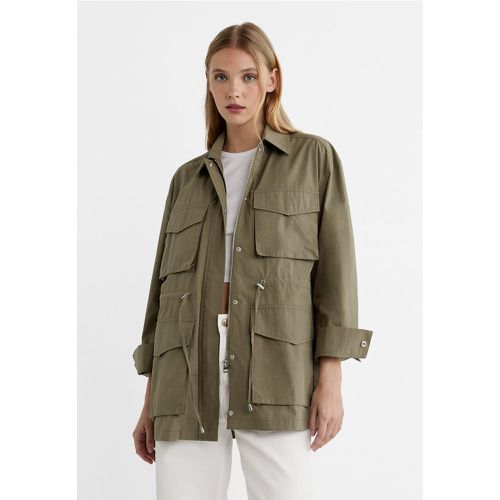 Parka multipoches en popeline XL - Stradivarius - Modalova