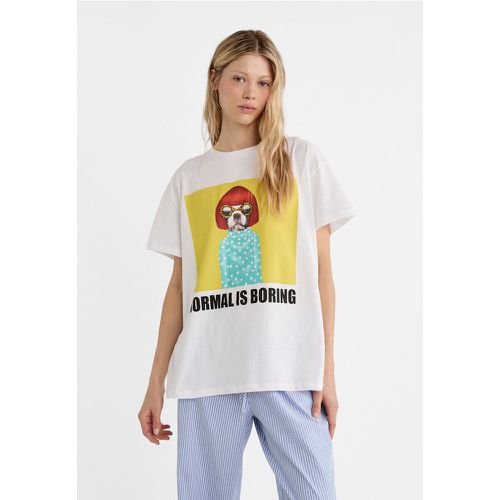 T-shirt oversize imprimé Pets Rock XL - Stradivarius - Modalova