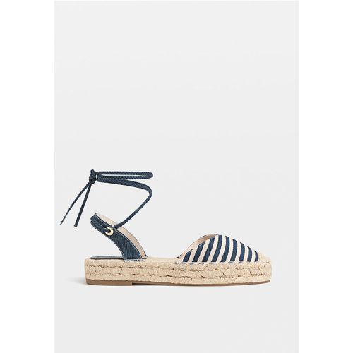 Espadrilles nouées à rayures COMBINÉ 38 - Stradivarius - Modalova