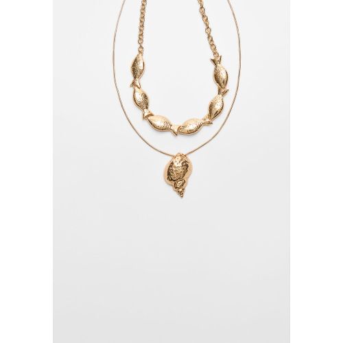 Set de 2 colliers coquillage et poissons OS - Stradivarius - Modalova
