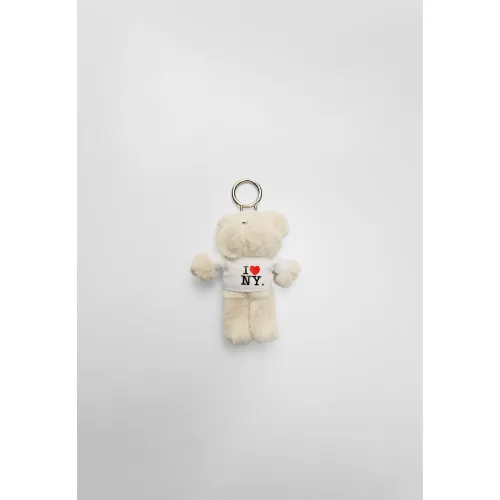 Porte-clés charm ours I Love NY Écru OS - Stradivarius - Modalova