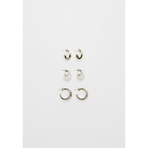 Lot de 3 paires de boucles d’oreilles mini volume OS - Stradivarius - Modalova