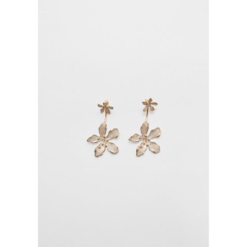 Boucles d’oreilles fleur sur le devant et à l’arrière OS - Stradivarius - Modalova
