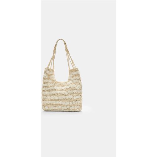 Sac bandoulière à paillettes Écru OS - Stradivarius - Modalova