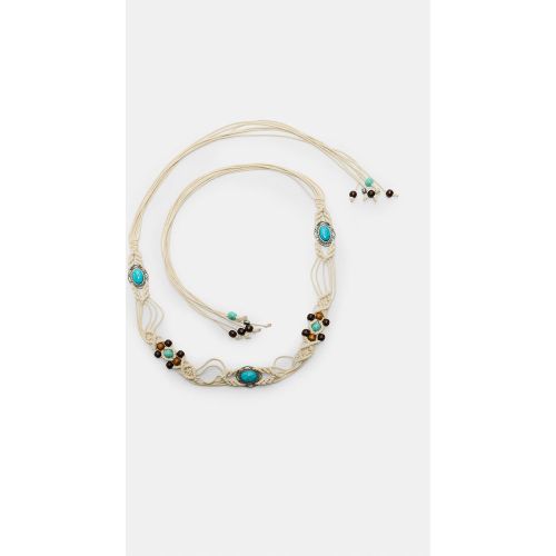 Ceinture macramé à perles Écru OS - Stradivarius - Modalova