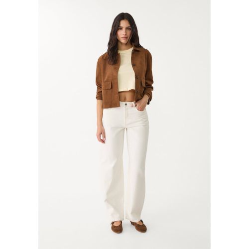 Jean barrel D82 balloon fit Écru 32 - Stradivarius - Modalova