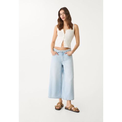 Jeans jupe-culotte fluide ceinture 32 - Stradivarius - Modalova