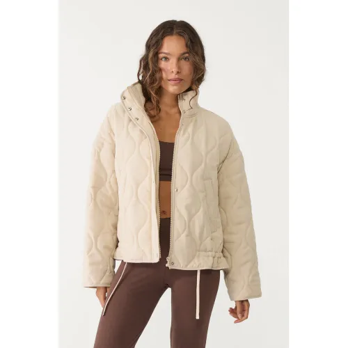 Veste matelassée Écru XS - Stradivarius - Modalova
