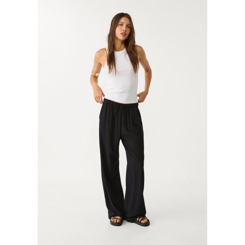Pantalon fluide en lin XS - Stradivarius - Modalova