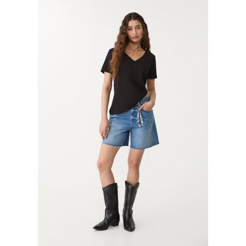 T-shirt basic col en V XS - Stradivarius - Modalova