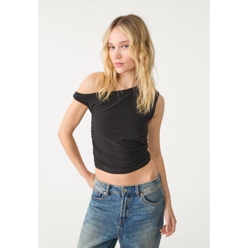 Top coupe asymétrique froncé XS - Stradivarius - Modalova