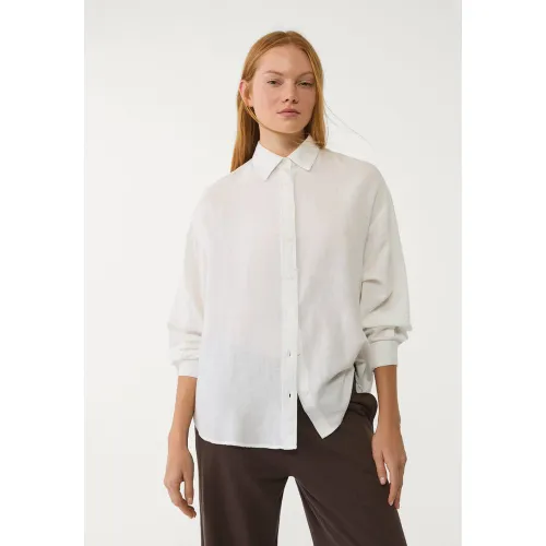 Chemise avec lin XS - Stradivarius - Modalova