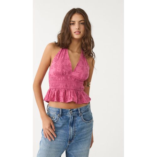 Top encolure américaine brodé XS - Stradivarius - Modalova