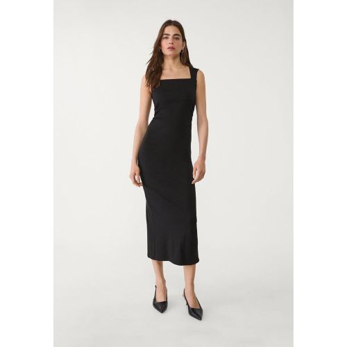 Robe midi décolleté carré XS - Stradivarius - Modalova