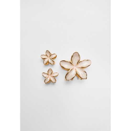 Lot de 3 pinces à fleurs Écru OS - Stradivarius - Modalova