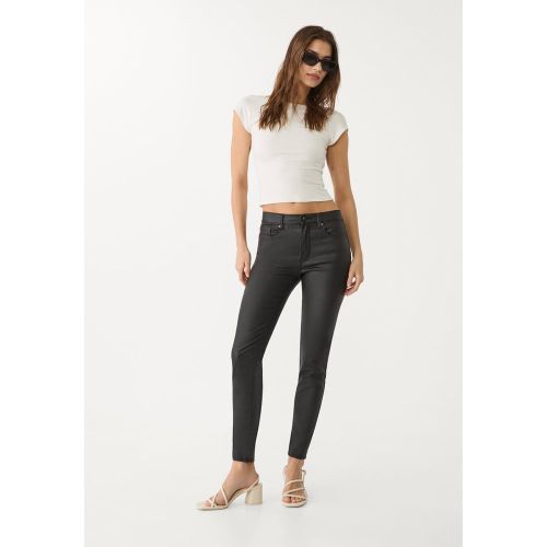 Pantalon enduit taille basse 32 - Stradivarius - Modalova