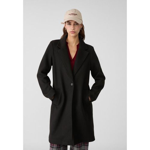 Manteau midi bouton doux au toucher XS - Stradivarius - Modalova