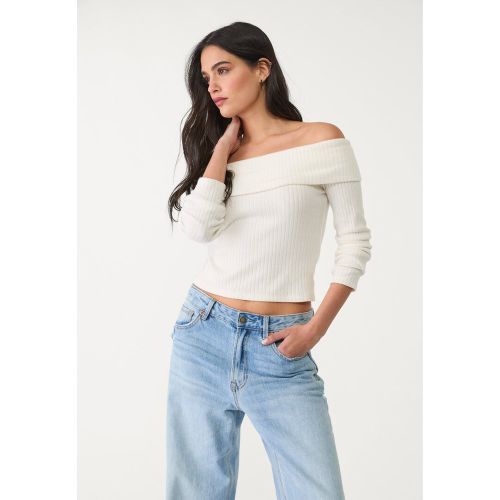Top à épaules dénudées Écru XS - Stradivarius - Modalova