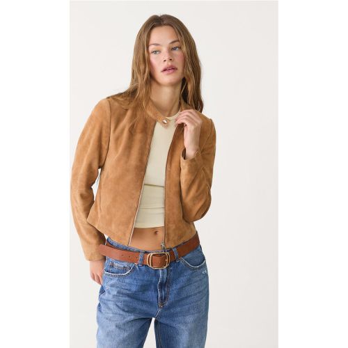 Blouson 100 % daim XS - Stradivarius - Modalova