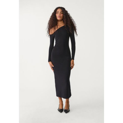 Robe longue à décolleté asymétrique XS - Stradivarius - Modalova