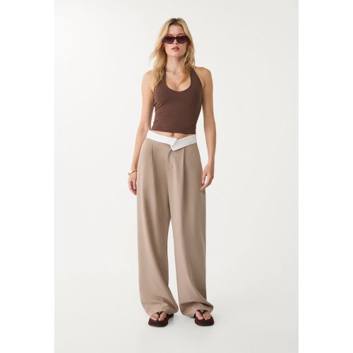 Pantalon habillé taille rabattue 32 - Stradivarius - Modalova