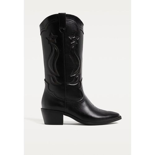 Bottes à talon style cowboy 35 - Stradivarius - Modalova