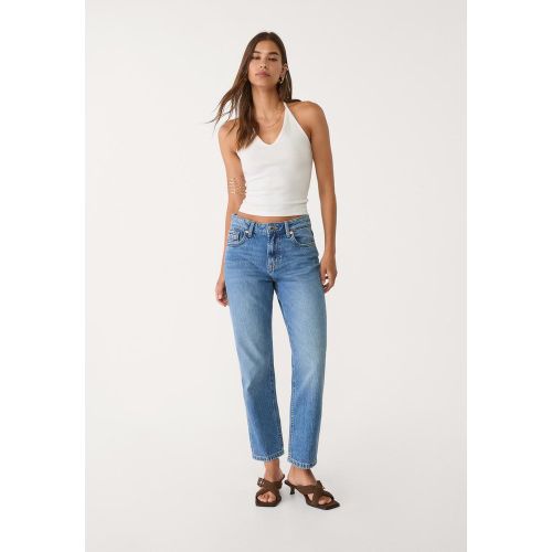Jean 1460 mom fit DENIM BLEU MOYEN DÉLAVÉ 32 - Stradivarius - Modalova