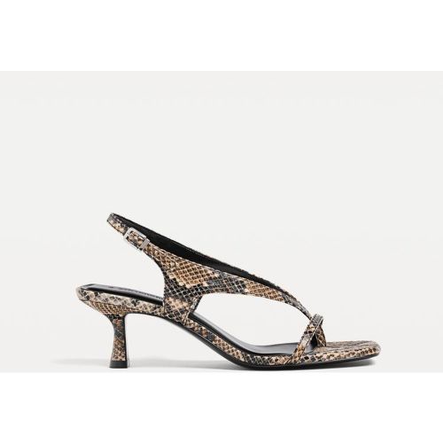 Sandale à talon imprimé animal COMBINÉ 35 - Stradivarius - Modalova