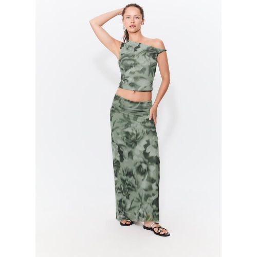 Jupe midi tulle imprimé XS - Stradivarius - Modalova