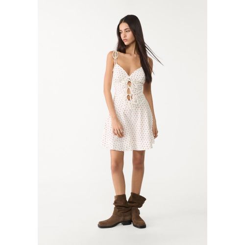 Robe courte imprimée cœurs XS - Stradivarius - Modalova
