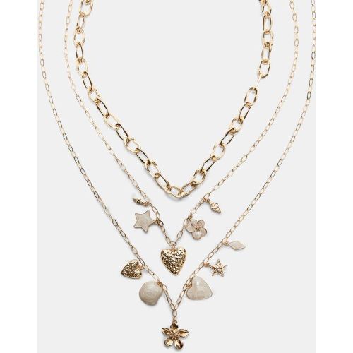 Ensemble de 3 colliers multi-breloques émaillés OS - Stradivarius - Modalova