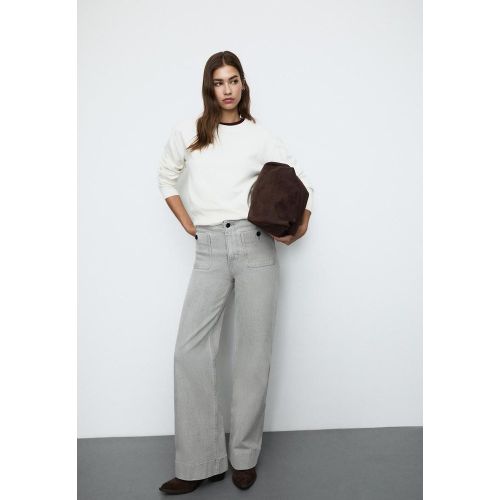 D77 Jean minimaliste poches DENIM GRIS PERLE DÉLAVÉ 32 - Stradivarius - Modalova