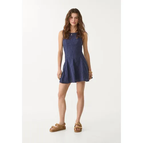 Robe courte broderies XS - Stradivarius - Modalova