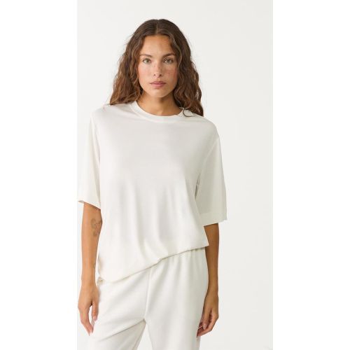 T-shirt oversize toucher doux Écru XS - Stradivarius - Modalova