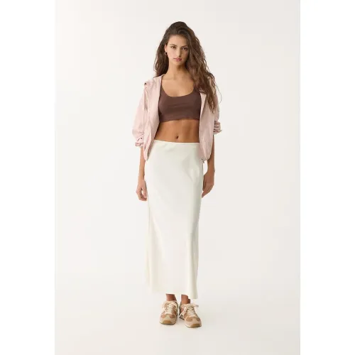 Jupe midi satinée XS - Stradivarius - Modalova