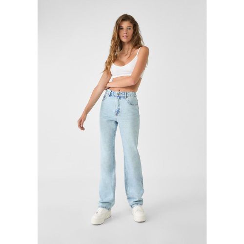 Jean straight DENIM BLEU MOYEN CLAIR DÉLAVÉ 32 - Stradivarius - Modalova