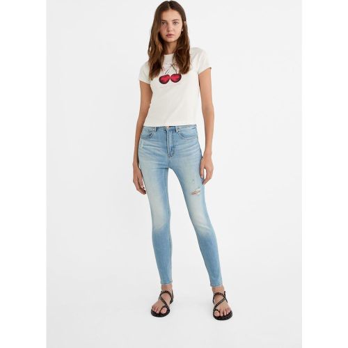 Jean D07 skinny taille normale DENIM GRIS PERLE DÉLAVÉ 32 - Stradivarius - Modalova