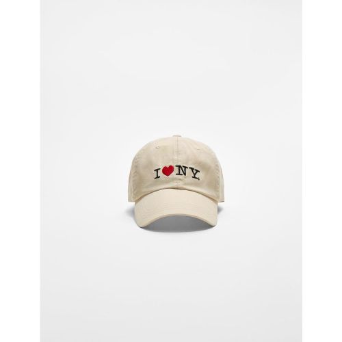 Casquette I love NY Écru OS - Stradivarius - Modalova