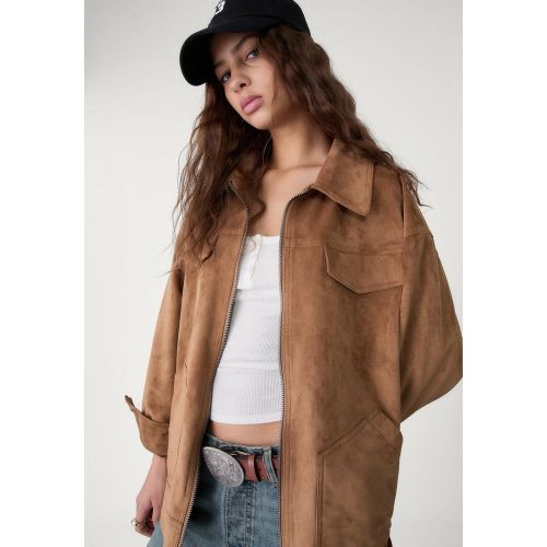 Blouson avec boucles en suédine XS - Stradivarius - Modalova