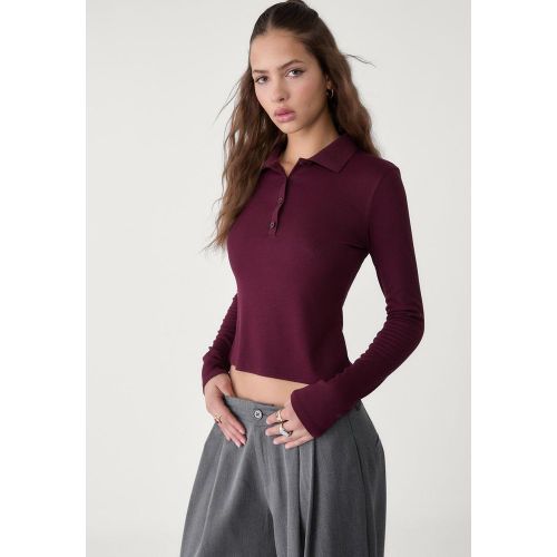 T-shirt polo à manches longues XS - Stradivarius - Modalova