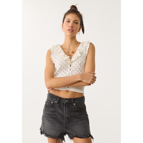 D75 Short en jean déchiré DENIM NOIR EFFET DÉLAVÉ 32 - Stradivarius - Modalova
