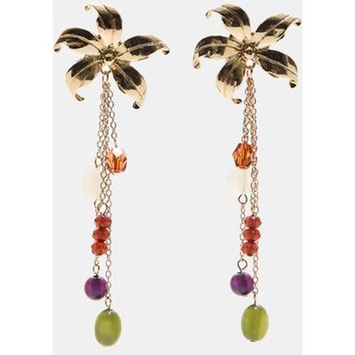 Boucle d'oreille fleur et perles OS - Stradivarius - Modalova