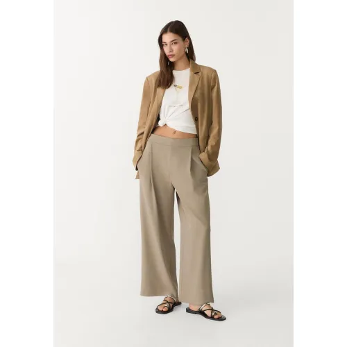 Pantalon jupe-culotte habillé pinces XS - Stradivarius - Modalova