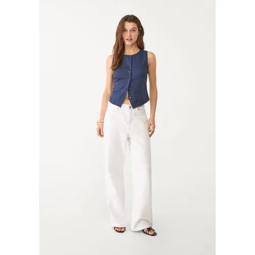 Top texturé à boutons XS - Stradivarius - Modalova