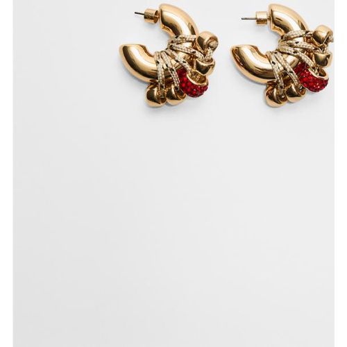 Boucles d’oreilles anneau corde OS - Stradivarius - Modalova