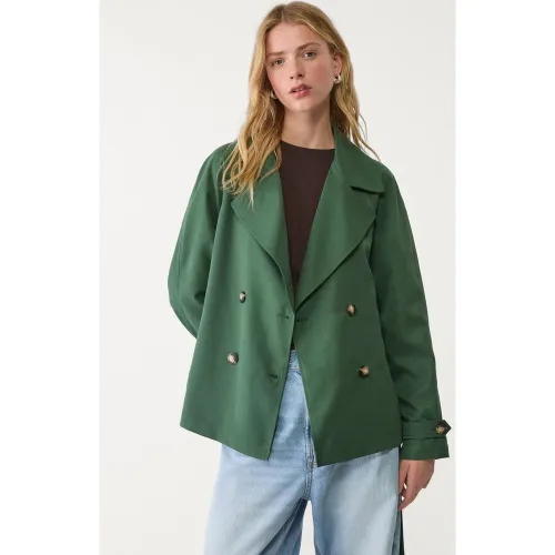 Trench court fluide avec ceinture XS - Stradivarius - Modalova