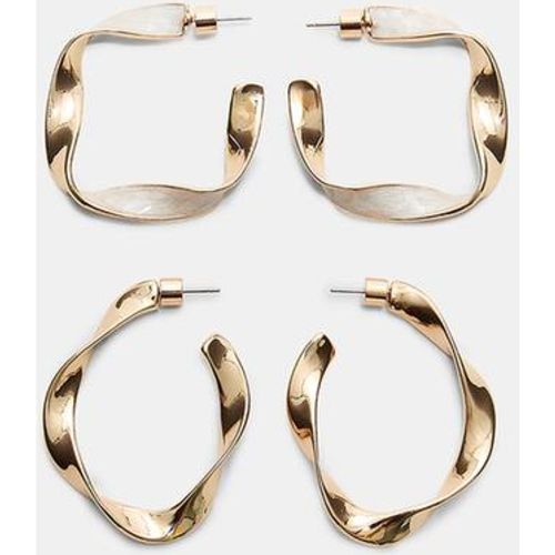 Ensemble de 9 boucles d'oreilles créoles irrégulières émail OS - Stradivarius - Modalova